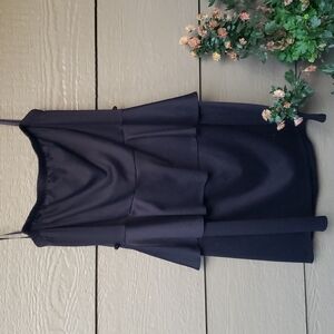 DEB black strapless peplum dress 2x